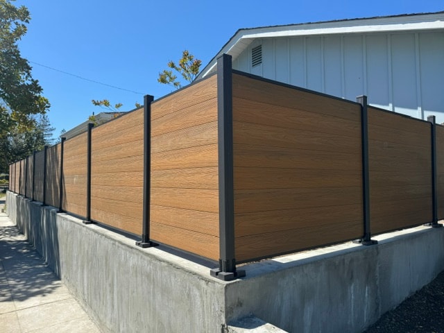 Gray Composite Privacy Fence & Gate