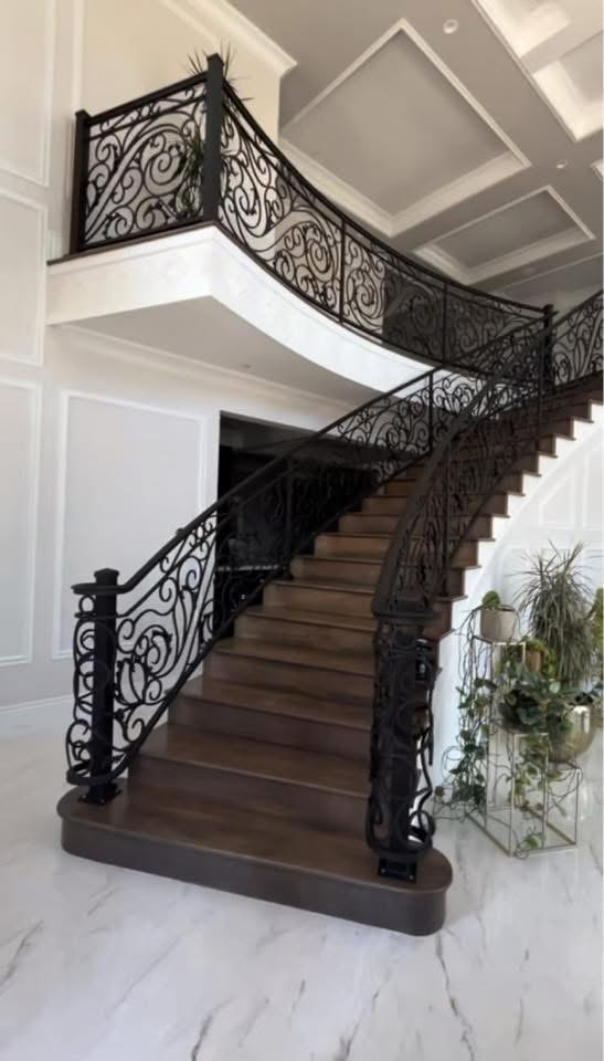 Custom ornamental iron gate